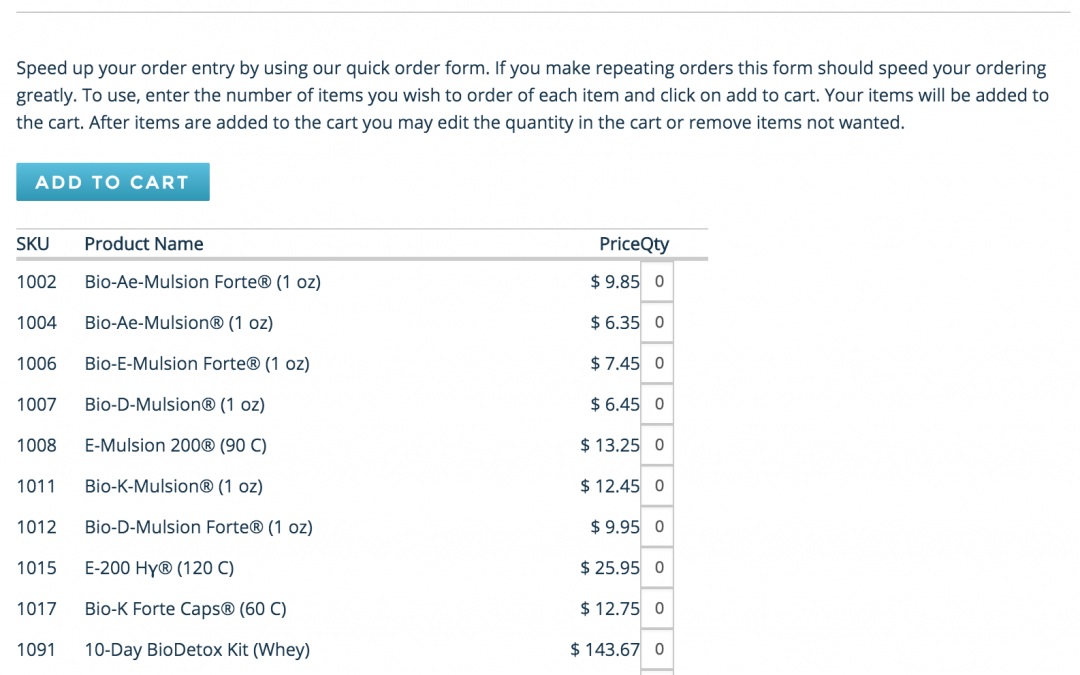 Drupal / Ubercart Multiple Items Order Form